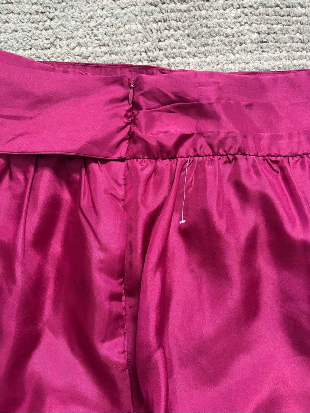 100% Silk High-Waist Bubble Shorts in Berry VINTAGE NEVER BEEN WORN - Picture 6 of 9